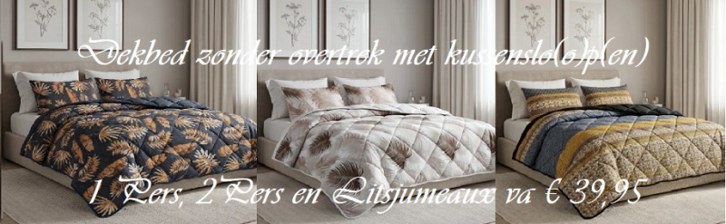Wasbaar Dekbed 1P, 2P en Litsj