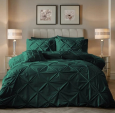 Dekbedovertrek Velvet Pintuck Groen 140x200/220 Dekbedovertrek Velvet Pintuck Groen 140x200/220