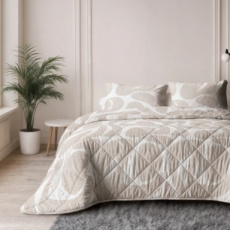 Kello Lazy Dekbed Taupe/Zand Met Kussenslopen Kello Lazy Dekbed Taupe/Zand Met Kussenslopen