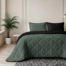 Lazy Dekbed Uni Groen/Zwart Met Kussenslopen Lazy Dekbed Uni Groen/Zwart Met Kussenslopen